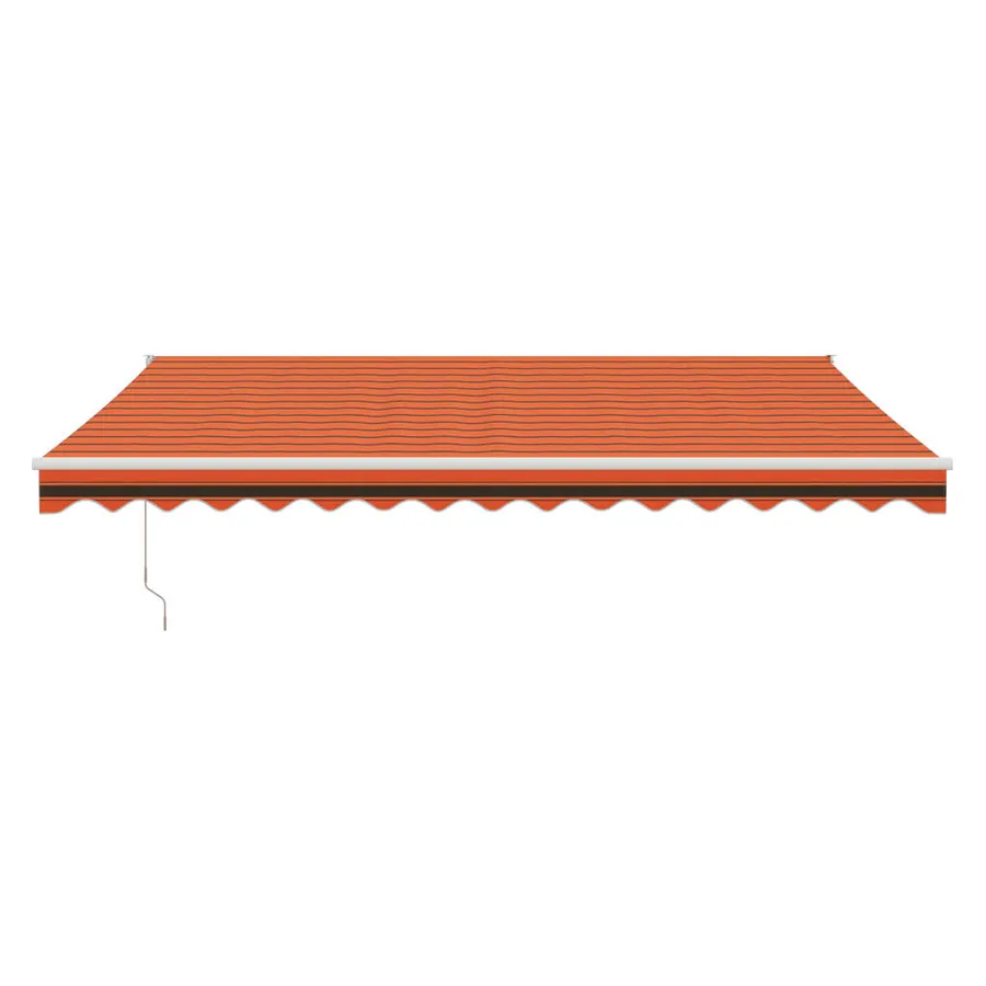 Auvent rétractable automatique orange et marron 4x3 m - 3