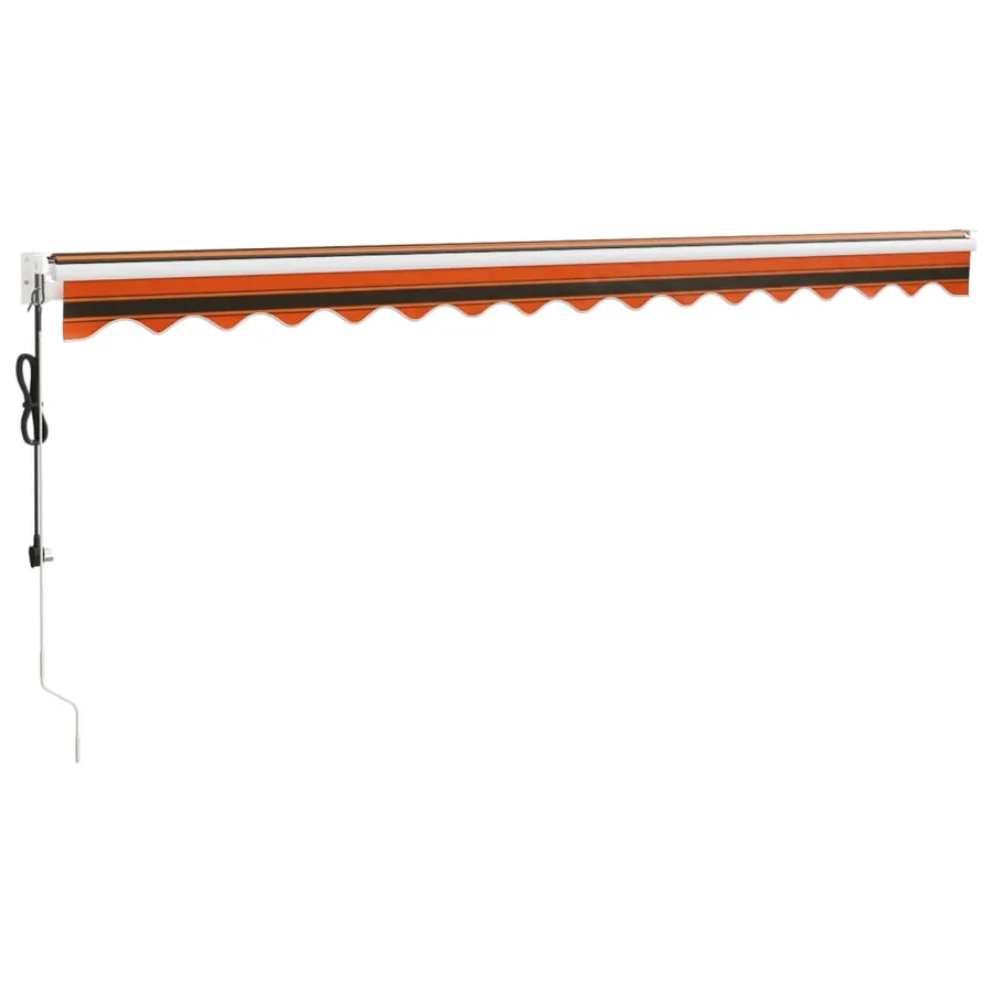 Auvent rétractable automatique orange et marron 4x3 m - 4