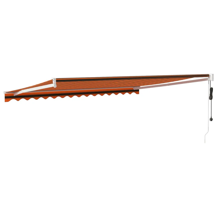 Auvent rétractable automatique orange et marron 4x3 m - 5