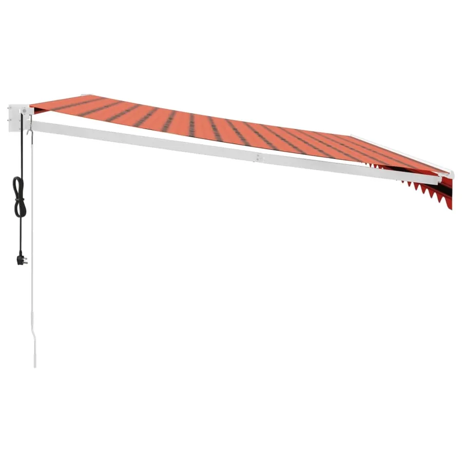 Auvent rétractable automatique orange et marron 4x3 m - 6