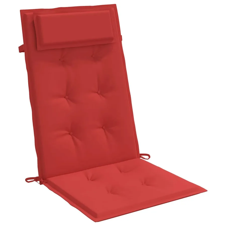 Coussins de chaise à dossier haut lot de 6 rouge tissu oxford - 5