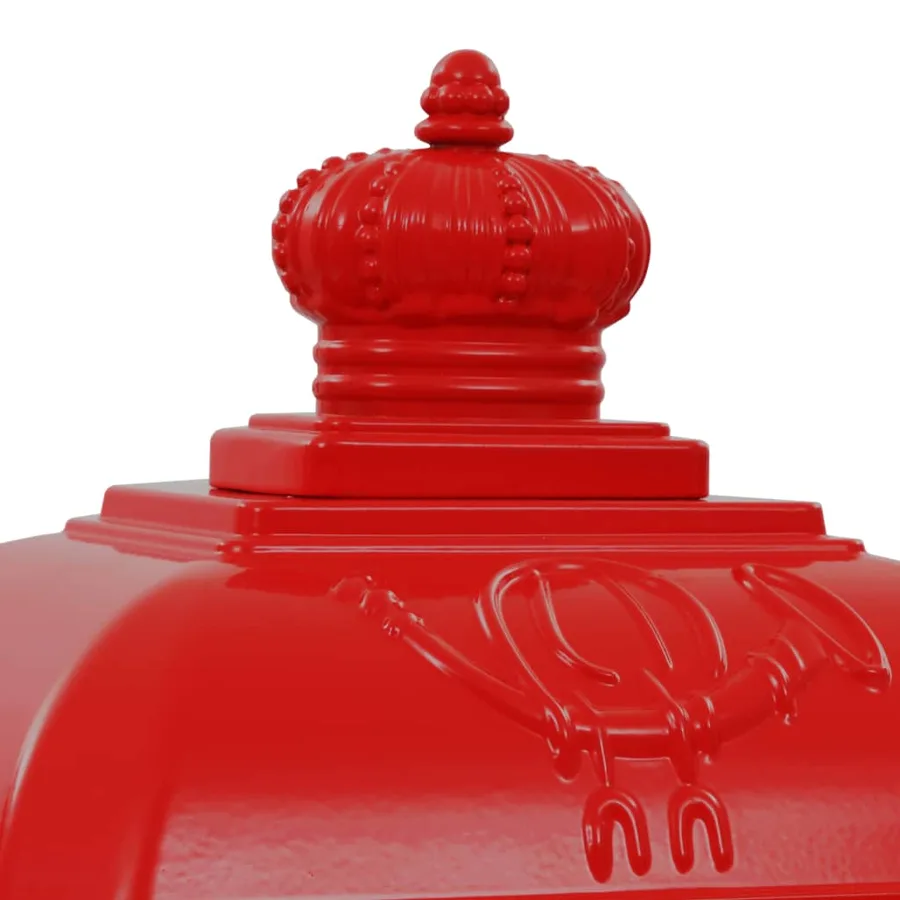 Boîte aux lettres à pilier Aluminium Vintage antirouille Rouge - 11