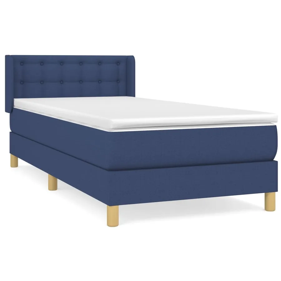 Sommier à lattes de lit avec matelas Bleu 80x200 cm Tissu - 2