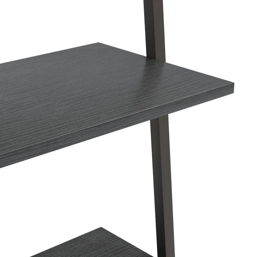 Étagère inclinée à 5 niveaux Noir 64x34x185,5 cm - 6