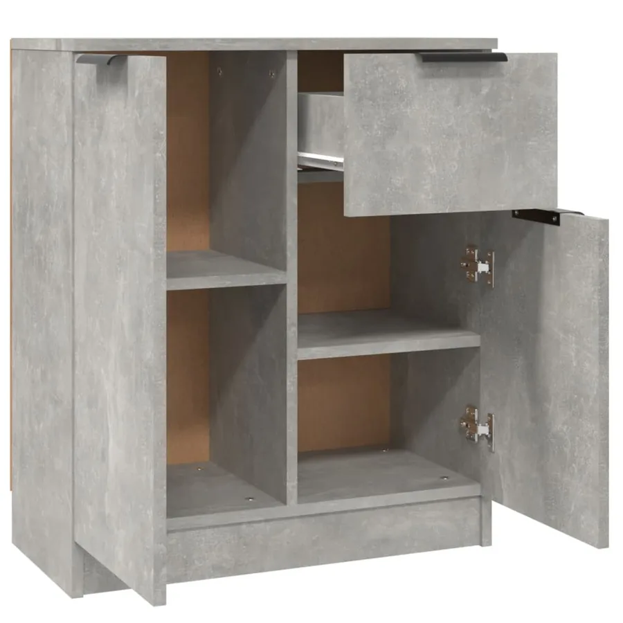 Buffet Gris béton 60x30x70 cm Bois d'ingénierie - 7