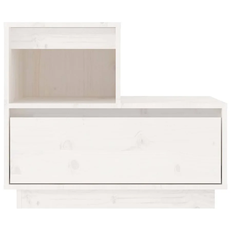 Tables de chevet 2 pcs Blanc 60x34x51 cm Bois de pin solide - 4