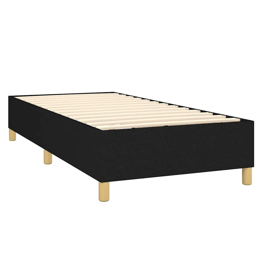 Sommier à lattes de lit et matelas Noir 80x200 cm Tissu - 4