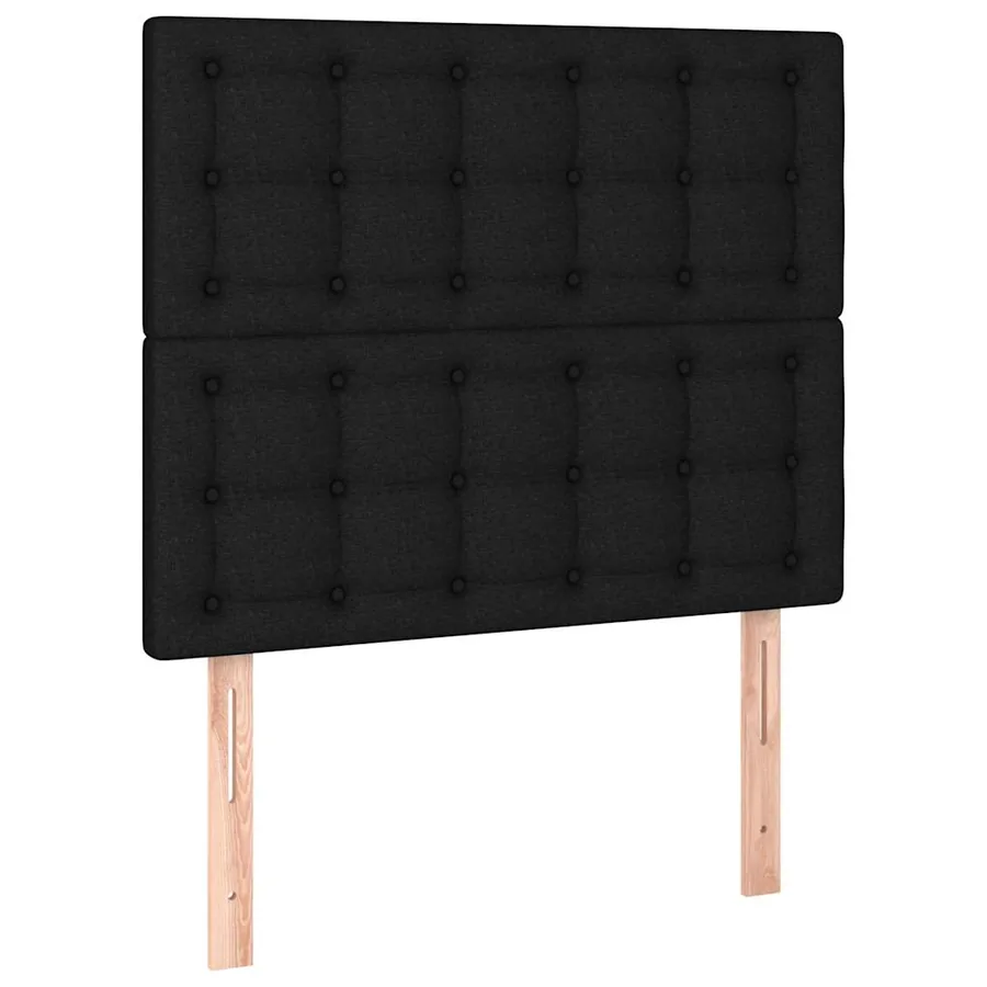 Sommier à lattes de lit et matelas Noir 80x200 cm Tissu - 5