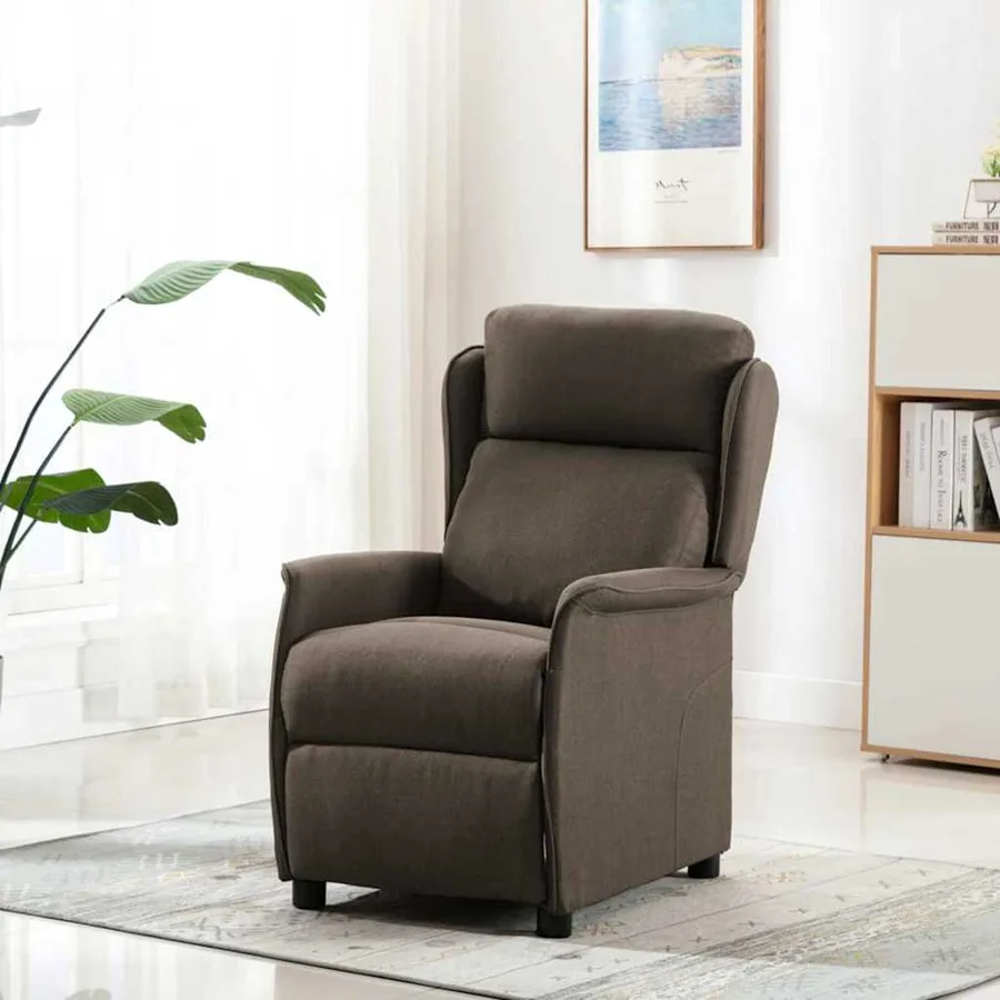 Chaise de massage Taupe 93.5 x 67.5 x 101.5 cm tissu - 2