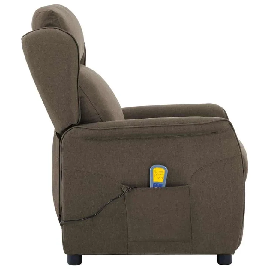 Chaise de massage Taupe 93.5 x 67.5 x 101.5 cm tissu - 4