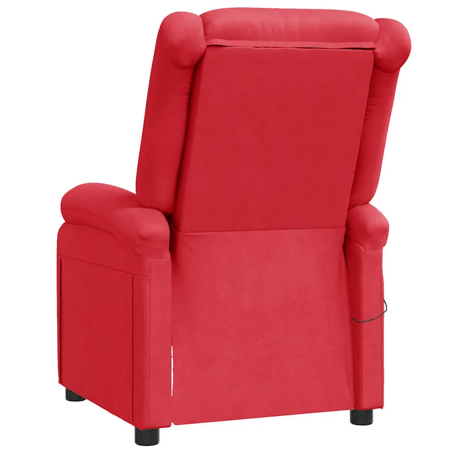 Fauteuil de massage Rouge Similicuir - 5