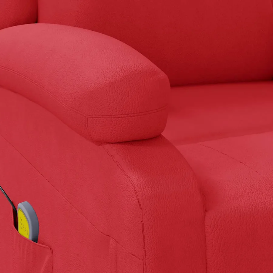 Fauteuil de massage Rouge Similicuir - 8