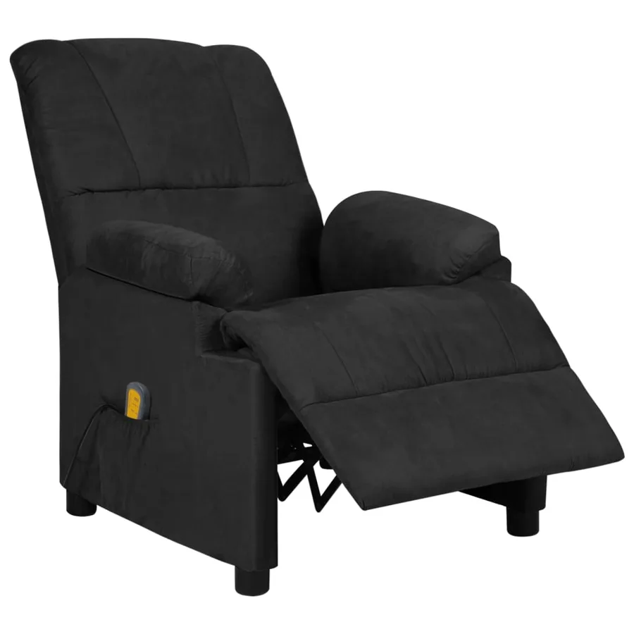 Fauteuil de massage noir tissu microfibre - 3