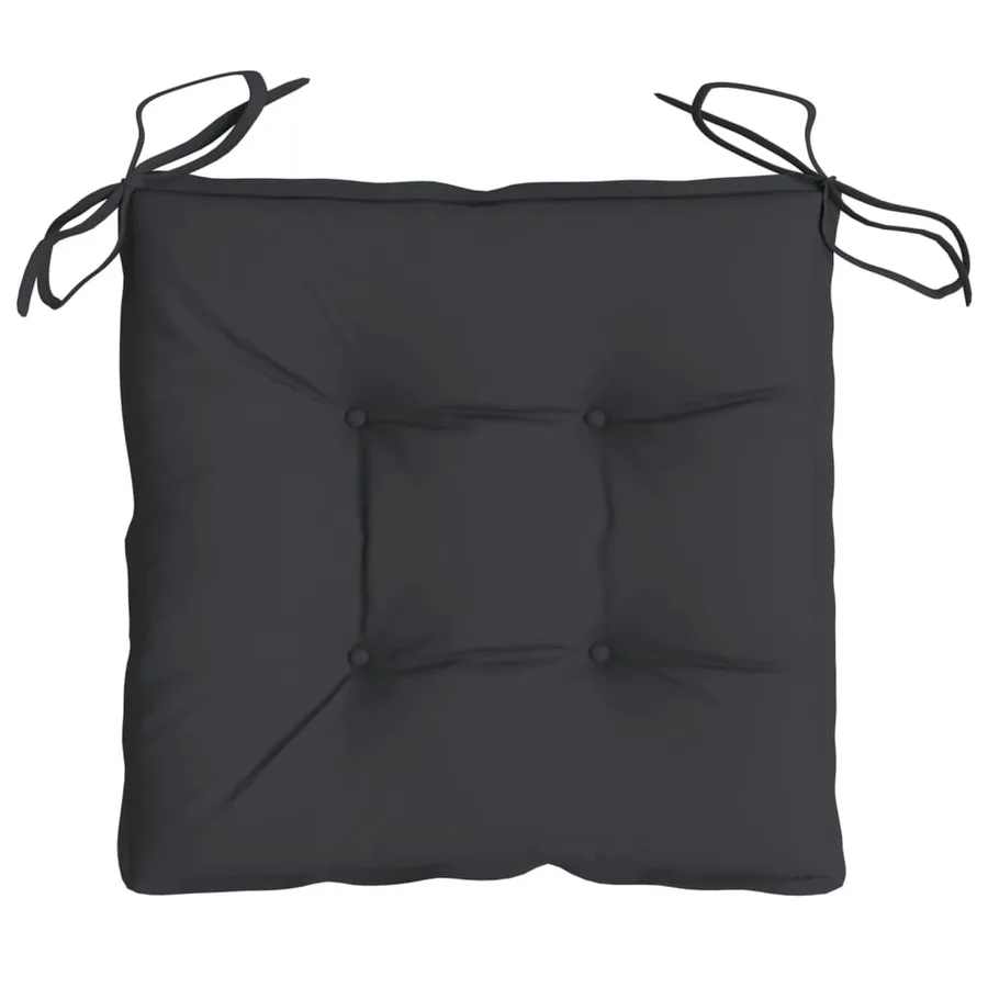 Coussins de chaise lot de 2 noir 40x40x7 cm tissu oxford - 6