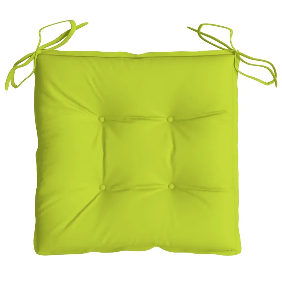 Coussins de chaise lot de 4 vert brillant 40x40x7 cm - 6