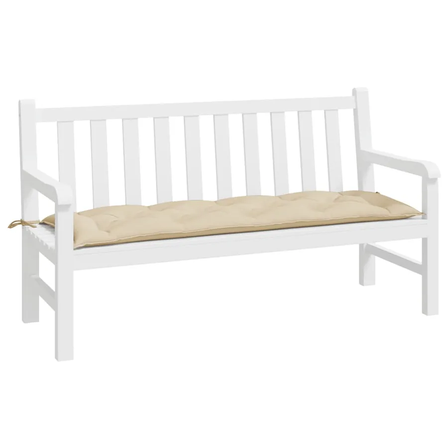Coussin de banc de jardin beige 150x50x7 cm tissu oxford - 3
