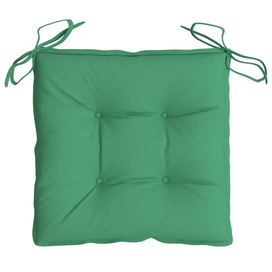 Coussins de chaise lot de 6 vert 40x40x7 cm tissu oxford - 6