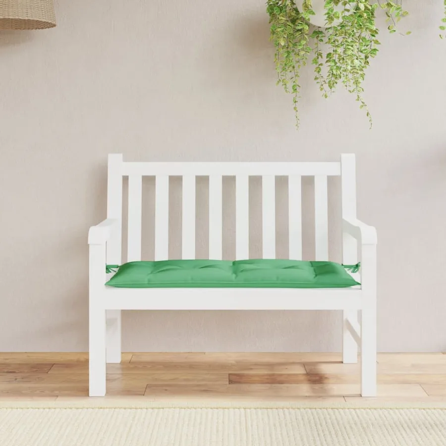 Coussin de banc de jardin vert 100x50x7 cm tissu oxford - 3