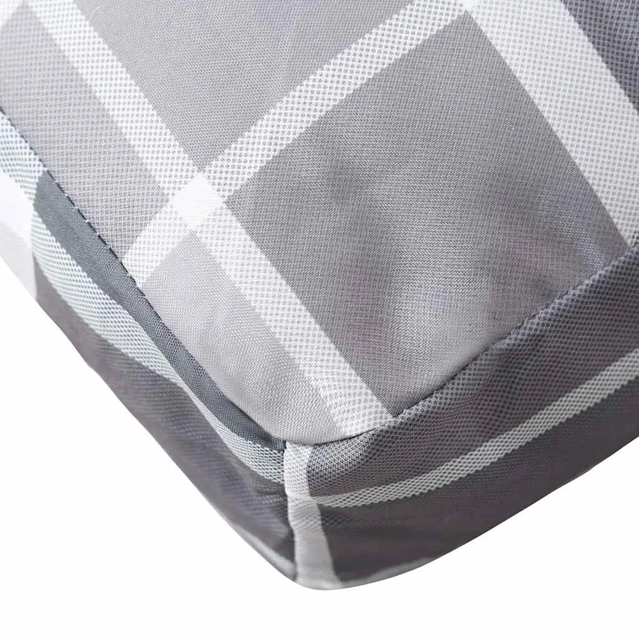 Coussins de palette 3 pcs carreaux gris tissu - 8