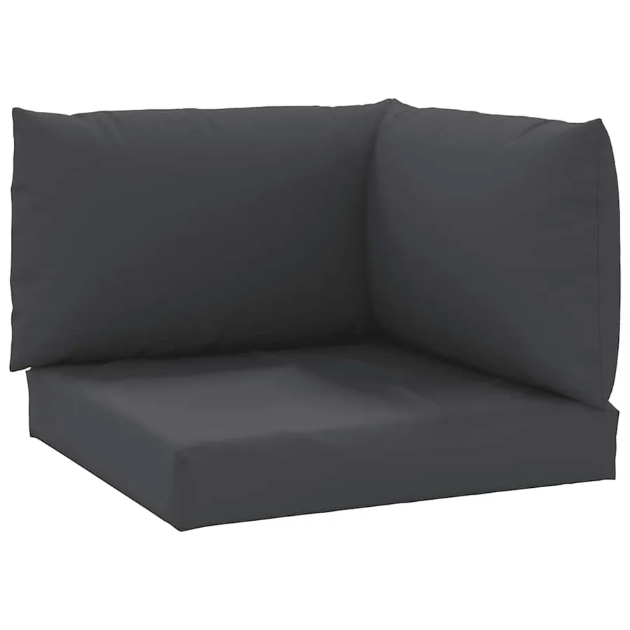 Coussins de palette lot de 3 noir tissu oxford - 2
