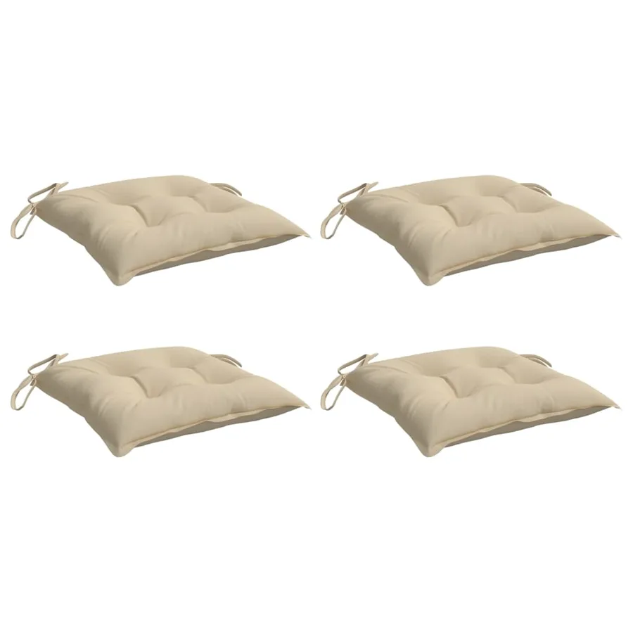 Coussins de palette lot de 4 beige 50x50x7 cm tissu oxford - 3