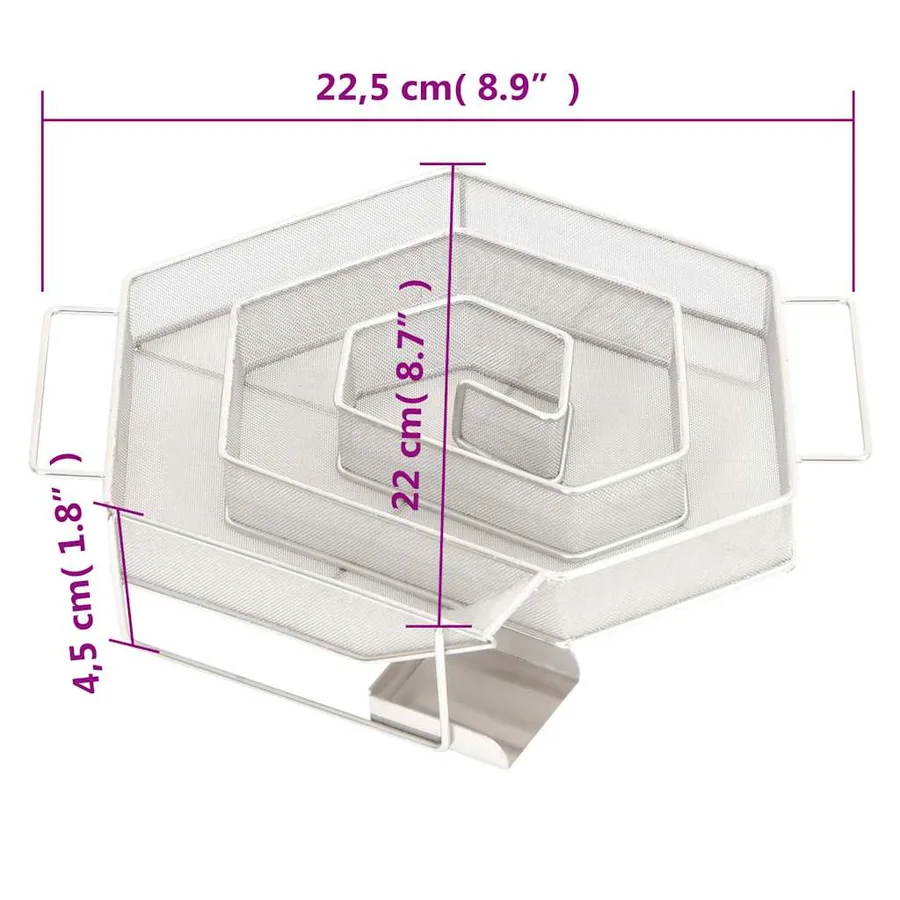 Générateur de fumée froide 6 côtés 22,5 cm acier inoxydable - 7