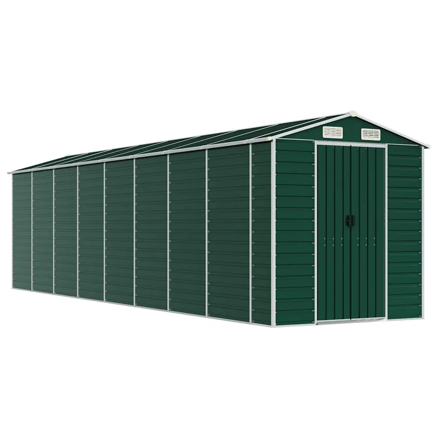 Abri de jardin vert 191x725x198 cm acier galvanisé - 2