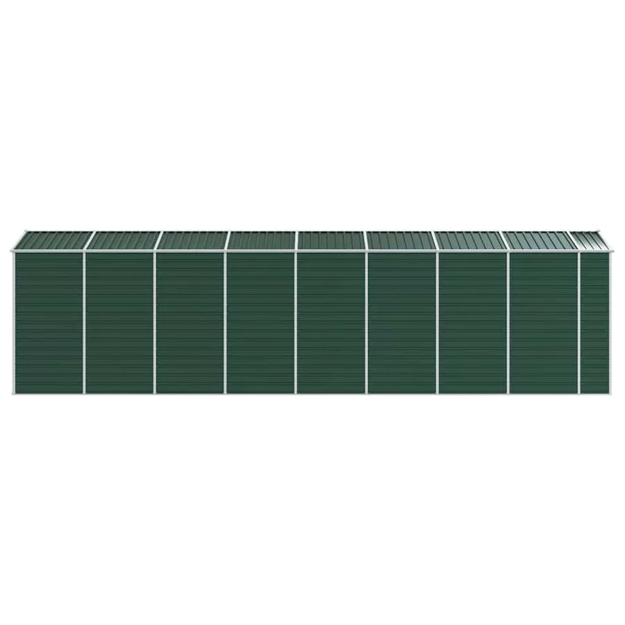 Abri de jardin vert 191x725x198 cm acier galvanisé - 6