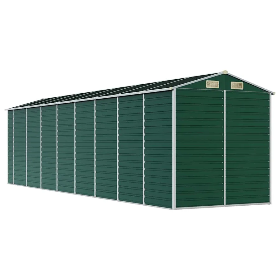 Abri de jardin vert 191x725x198 cm acier galvanisé - 7