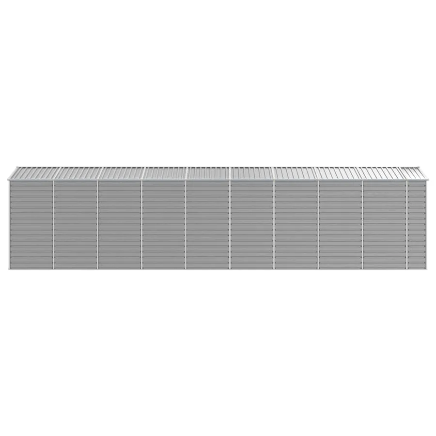 Abri de jardin gris clair 191 x 810 x 198 cm en acier galvanisé - 6