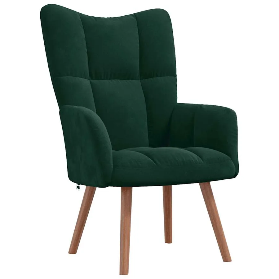Chaise de relaxation Vert foncé Velours - 2