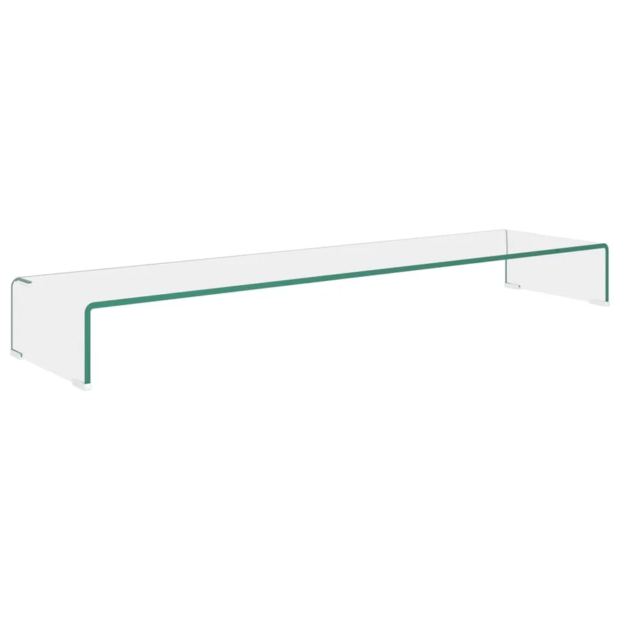 Meuble TV/pour moniteur 120x30x13 cm verre transparent - 2