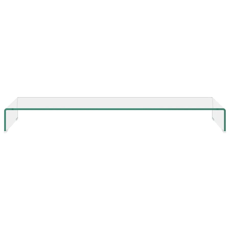 Meuble TV/pour moniteur 120x30x13 cm verre transparent - 3