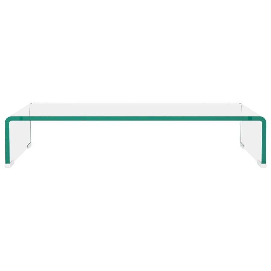 Meuble TV/pour moniteur 60x25x11 cm verre transparent - 3
