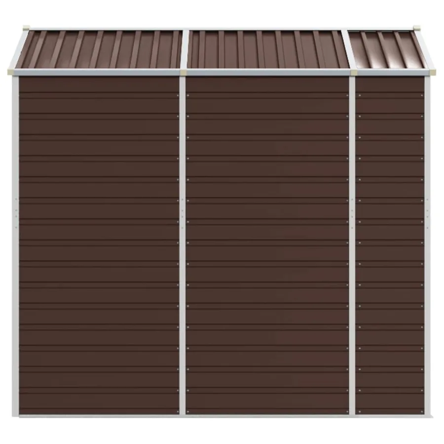 Abri de jardin marron 191 x 215 x 198 cm en acier galvanisé - 6
