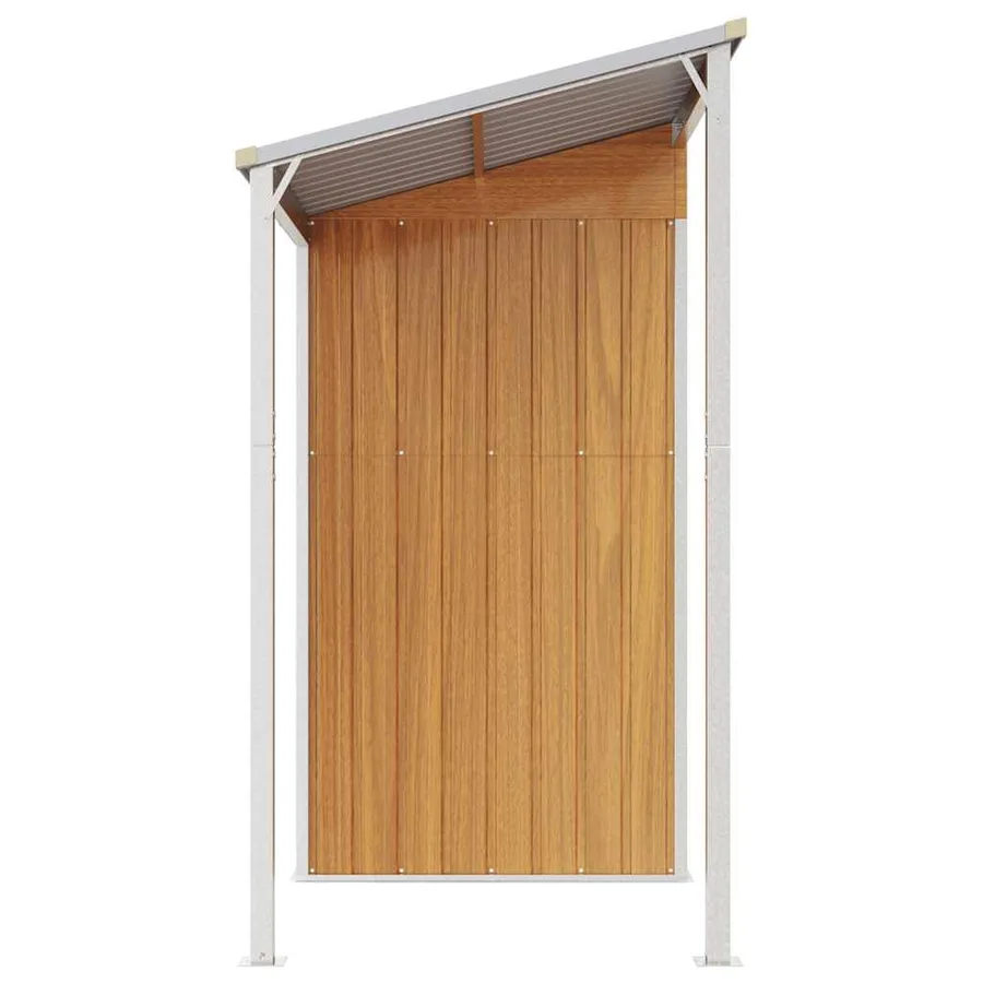 Abri de jardin avec toit prolongé marron clair 277x107x181 cm - 5