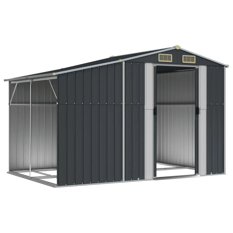 Abri de jardin anthracite 277x192,5x179 cm Métal galvanisé - 3