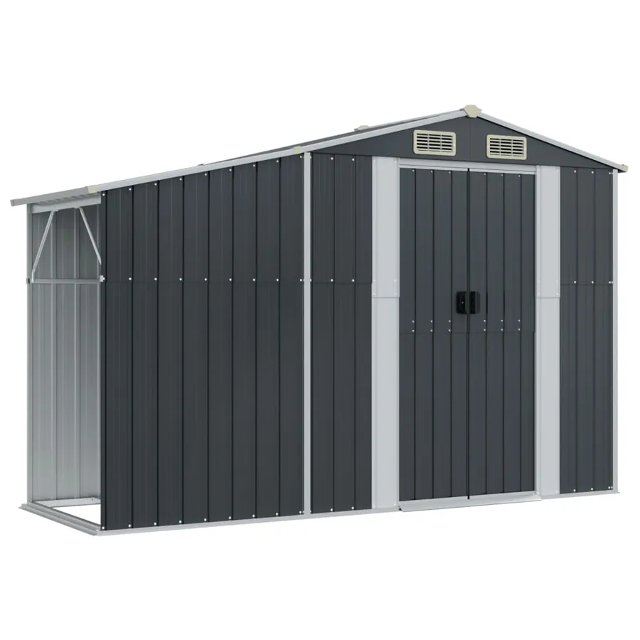 Abri de jardin anthracite 277x192,5x179 cm Métal galvanisé - 8
