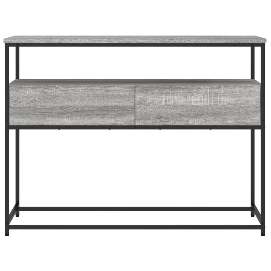 Table console sonoma gris 100x40x75 cm bois d'ingénierie - 6