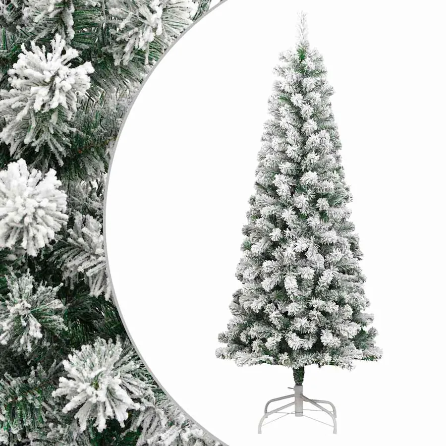 Sapin de Noël artificiel à charnières avec neige floquée 180 cm