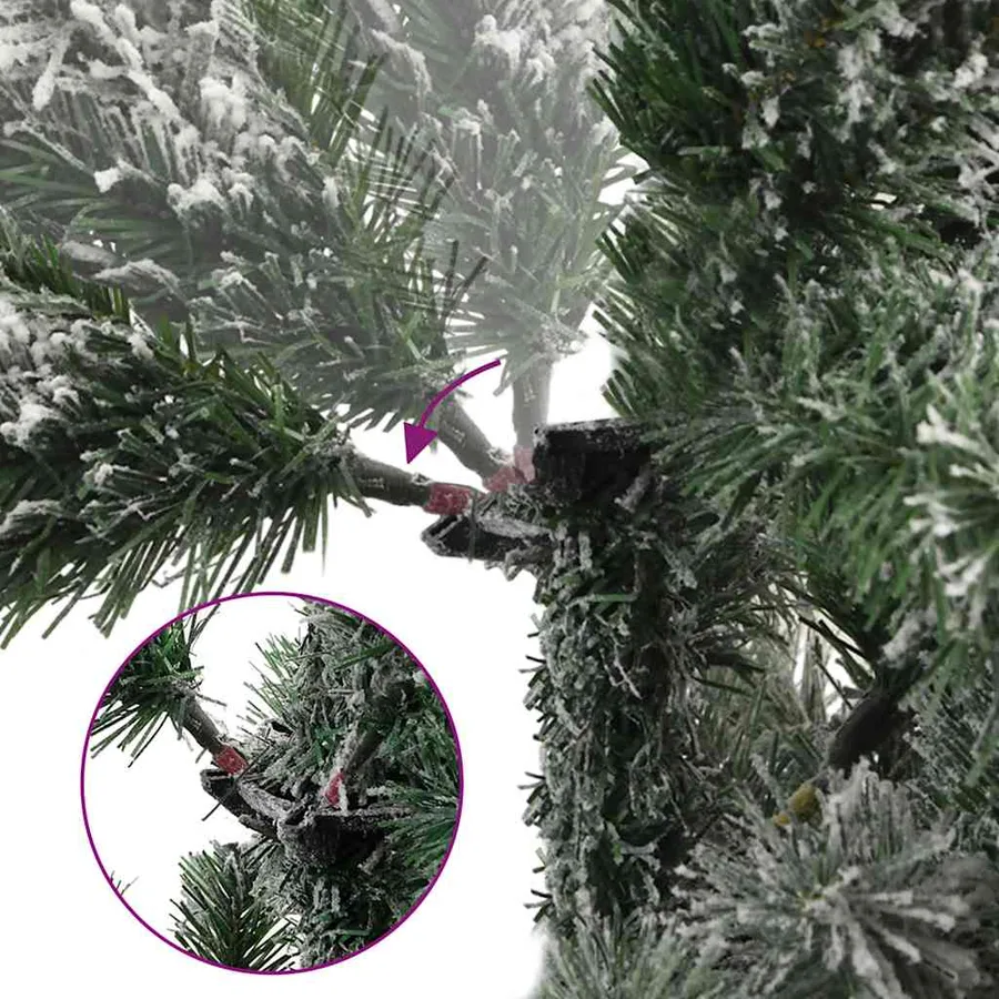 Sapin de Noël artificiel à charnières avec neige floquée 180 cm - 3