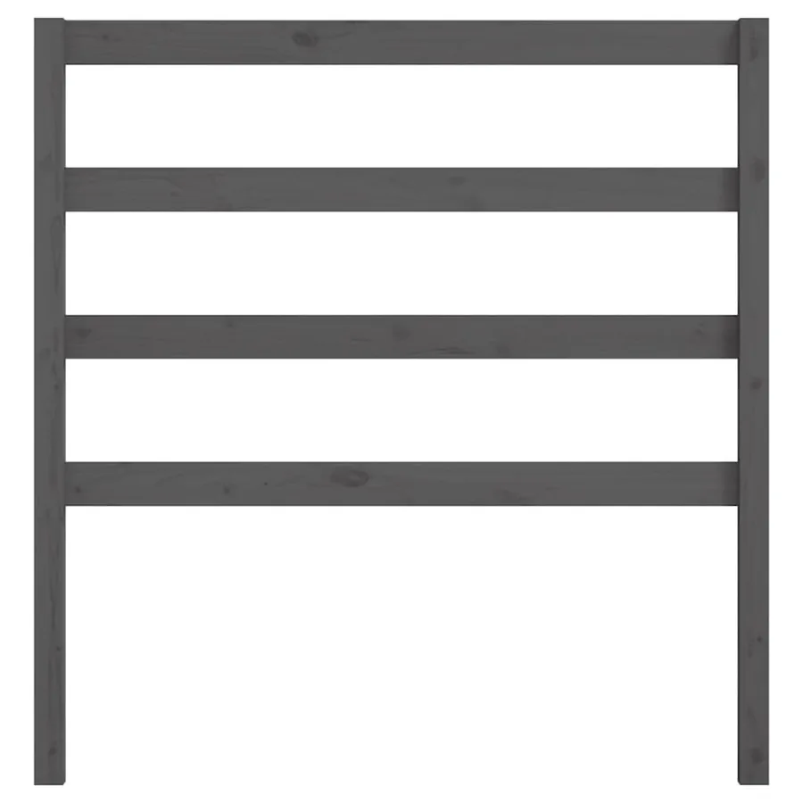 Tête de lit Gris 106x4x100 cm Bois massif de pin - 4