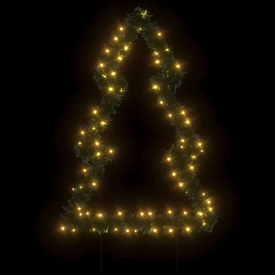 Décoration lumineuse arbre de Noël avec piquets 80 LED 60 cm - 3