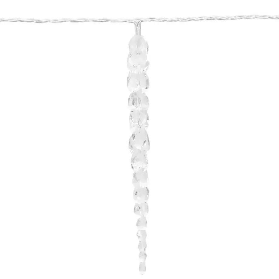 Guirlande lumineuse à glaçons Noël 200 LED bleu acrylique PVC - 7
