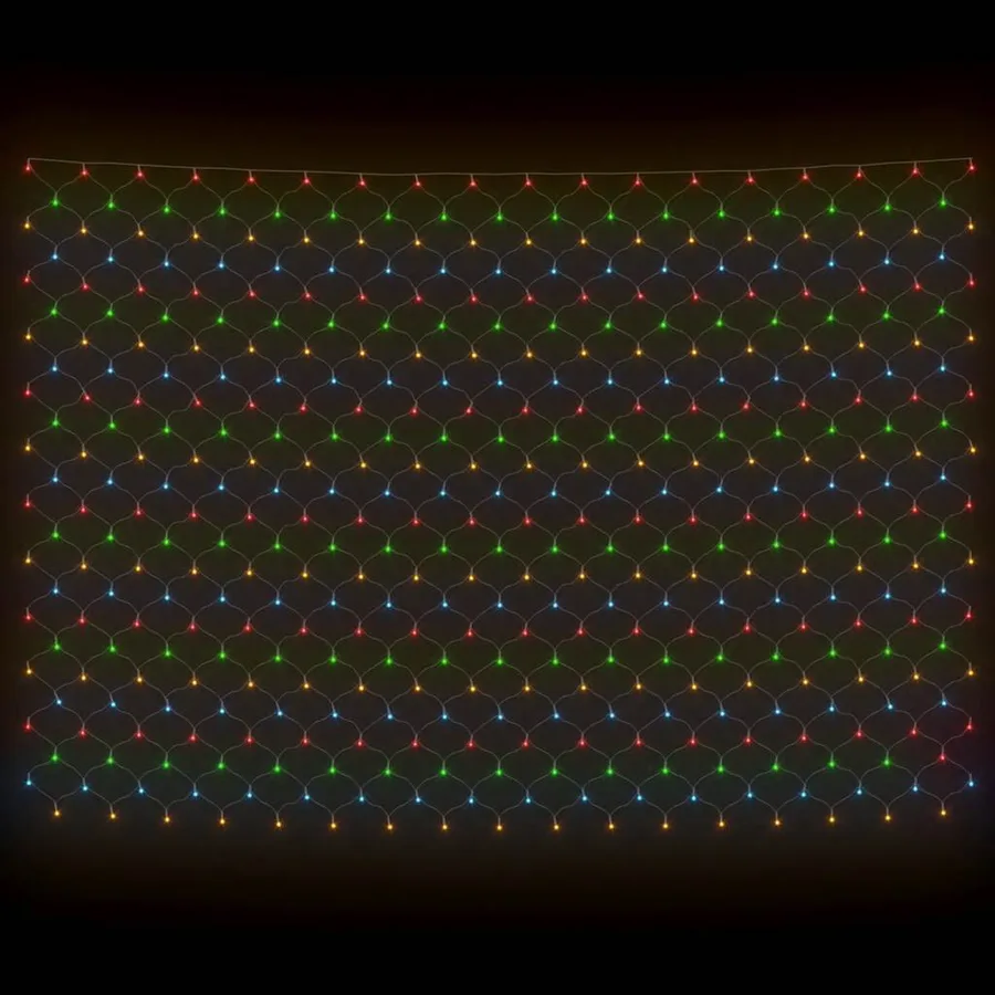 Filet lumineux coloré de Noël 3x2 m 204 LED Intérieur/extérieur - 4