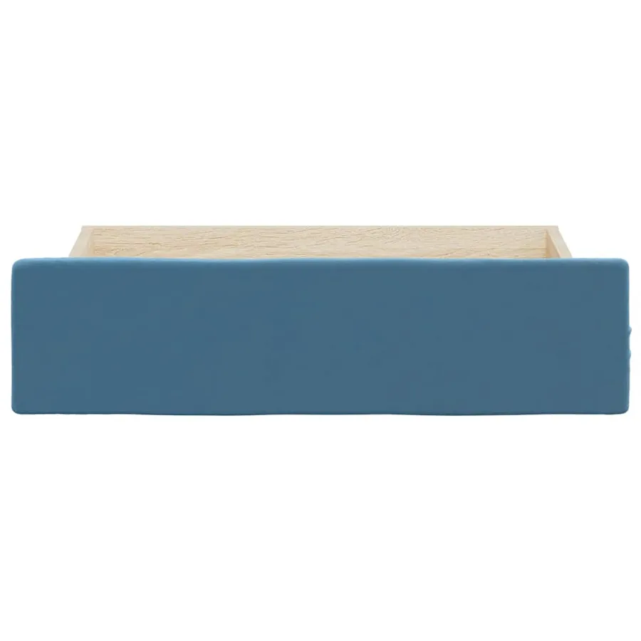 Tiroirs de lit 2 pcs bleu bois d'ingénierie et tissu - 4