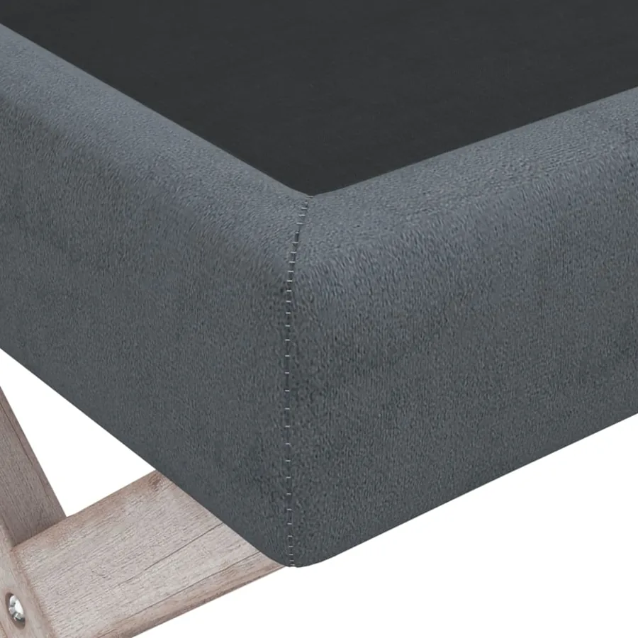 Tabouret de rangement Gris foncé 45x45x49 cm Velours - 5