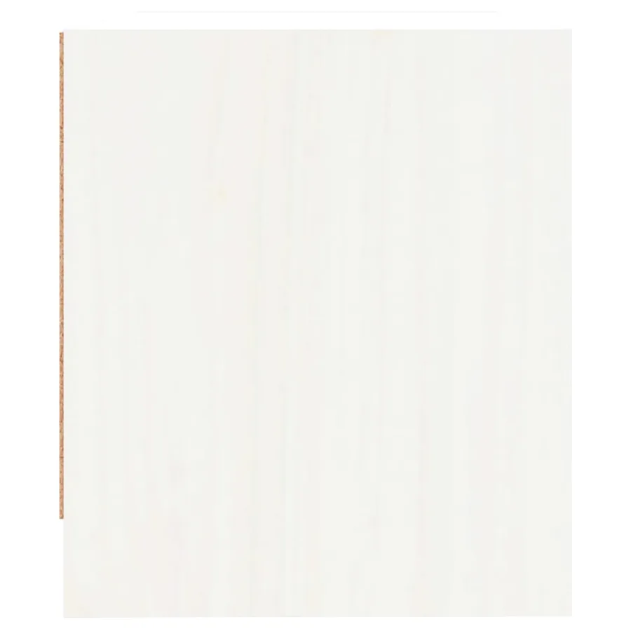 Table de chevet blanc 40x31x35,5 cm bois de pin massif - 7