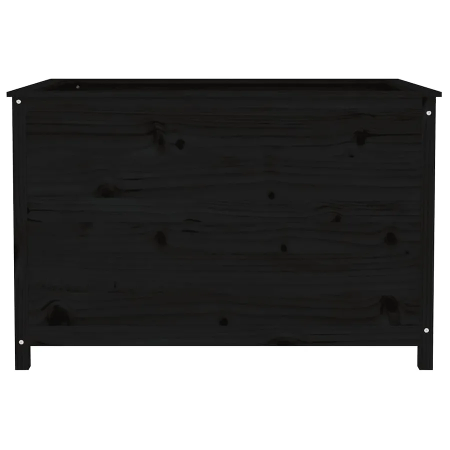 Lit surélevé de jardin noir 119,5x82,5x78 cm bois de pin massif - 5