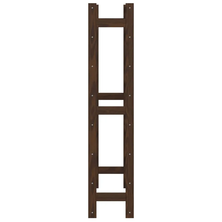 Casier à bouteilles pour 56 bouteilles marron bois pin solide - 4